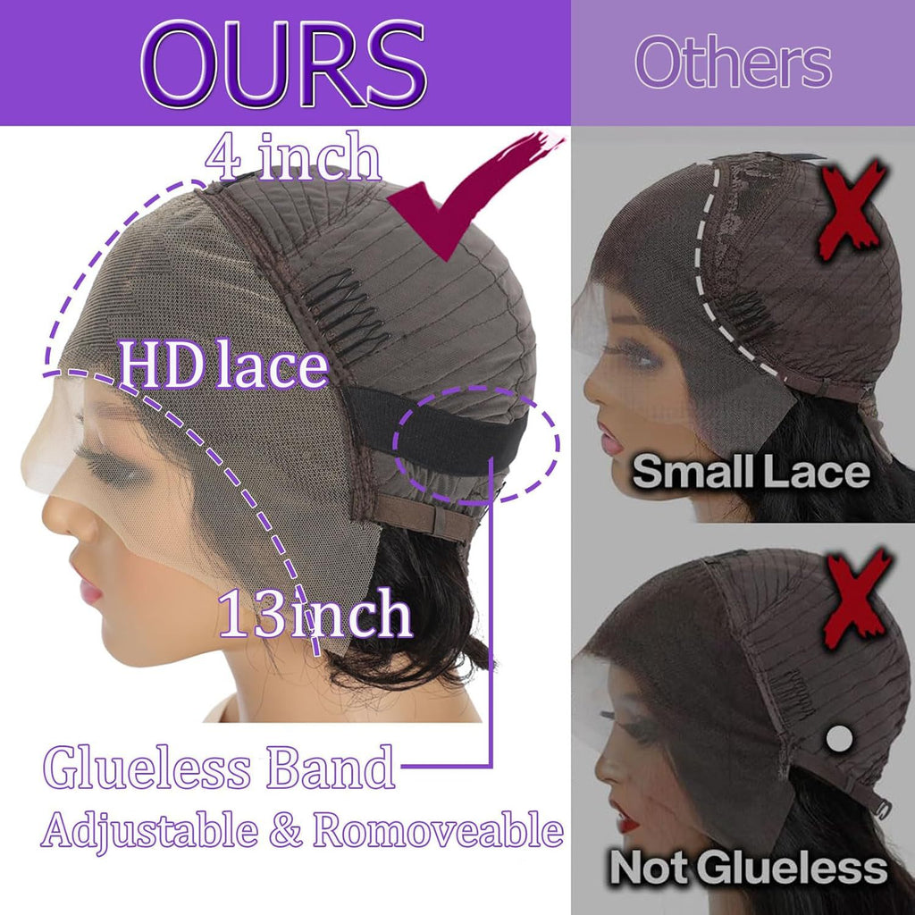 Front Lace Human Hair Bob Wig