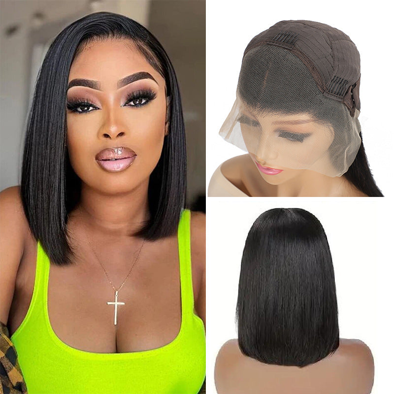Front Lace Human Hair Bob Wig
