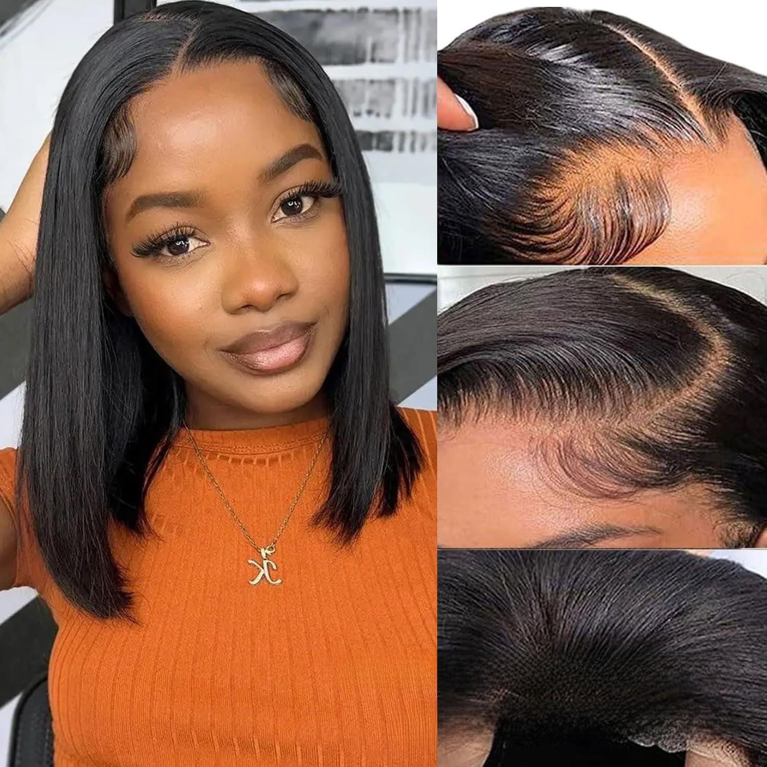 Bob Straight Human Hair Lace Front Wig